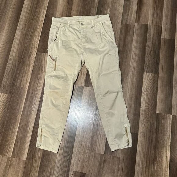 MAC Rich Jeans Khaki Cargo Cotton Pants with Zip Detail - Picture 1 of 4